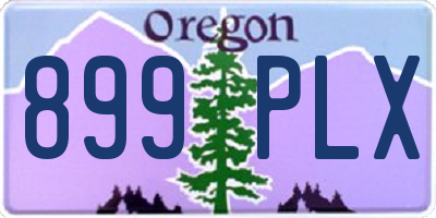 OR license plate 899PLX