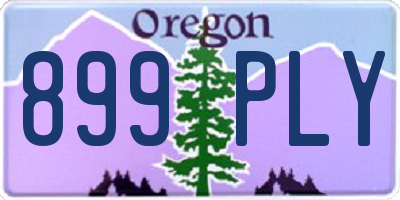 OR license plate 899PLY