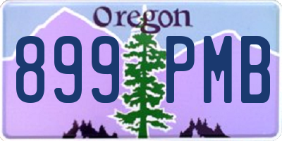 OR license plate 899PMB