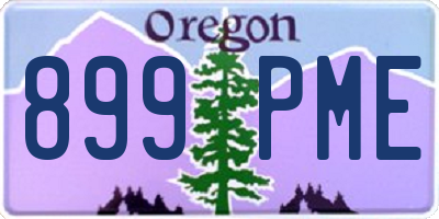 OR license plate 899PME