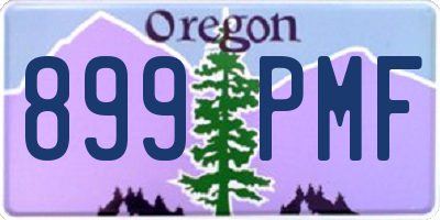 OR license plate 899PMF