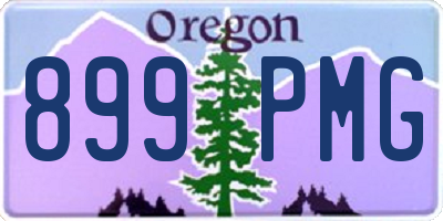 OR license plate 899PMG