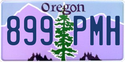 OR license plate 899PMH