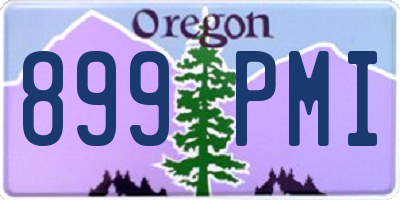 OR license plate 899PMI