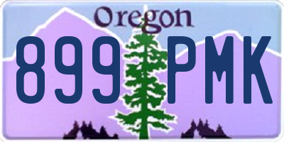 OR license plate 899PMK