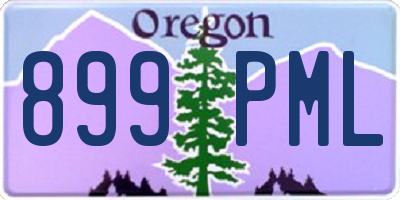 OR license plate 899PML