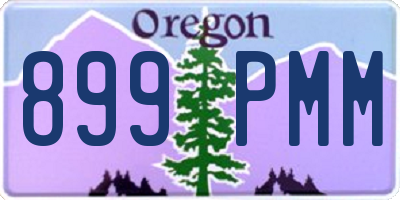 OR license plate 899PMM