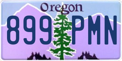 OR license plate 899PMN