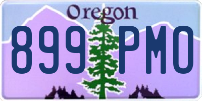 OR license plate 899PMO