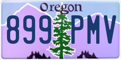 OR license plate 899PMV