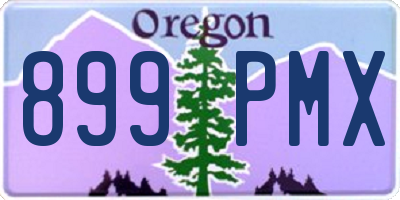 OR license plate 899PMX