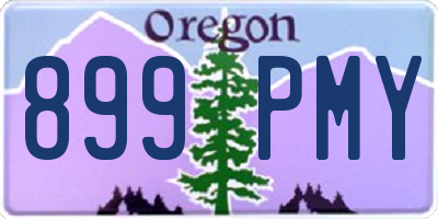 OR license plate 899PMY