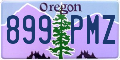 OR license plate 899PMZ