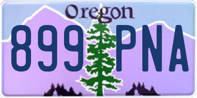 OR license plate 899PNA