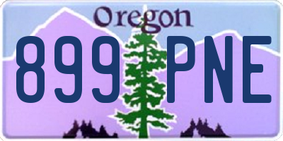 OR license plate 899PNE