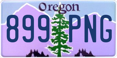 OR license plate 899PNG