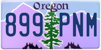OR license plate 899PNM
