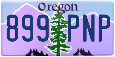 OR license plate 899PNP
