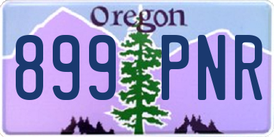 OR license plate 899PNR