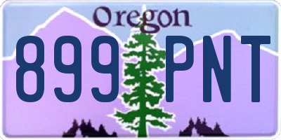 OR license plate 899PNT