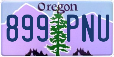 OR license plate 899PNU
