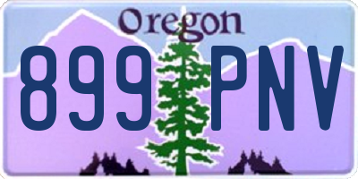 OR license plate 899PNV