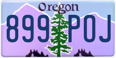 OR license plate 899POJ