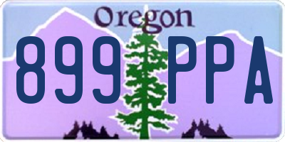 OR license plate 899PPA