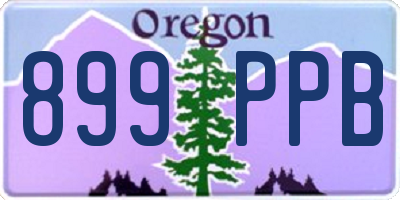 OR license plate 899PPB