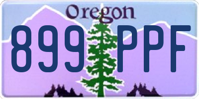 OR license plate 899PPF