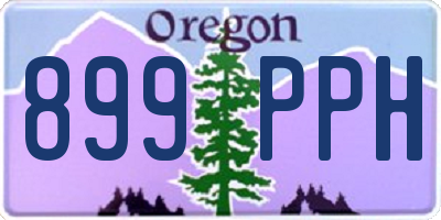 OR license plate 899PPH