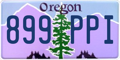 OR license plate 899PPI