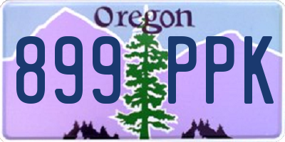 OR license plate 899PPK