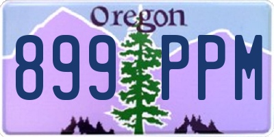 OR license plate 899PPM