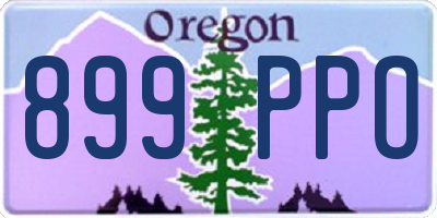OR license plate 899PPO