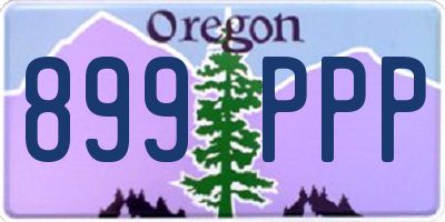 OR license plate 899PPP