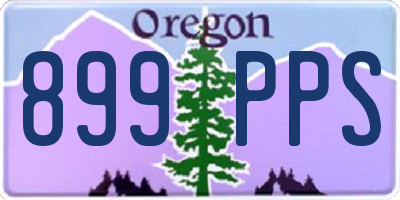 OR license plate 899PPS