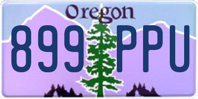 OR license plate 899PPU