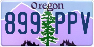 OR license plate 899PPV