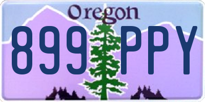 OR license plate 899PPY