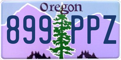OR license plate 899PPZ