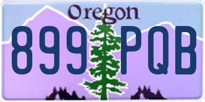 OR license plate 899PQB