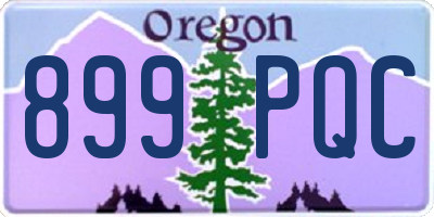 OR license plate 899PQC