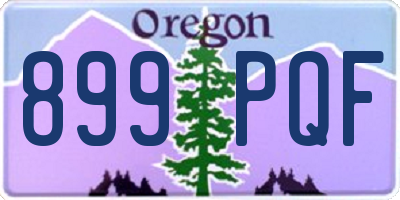 OR license plate 899PQF