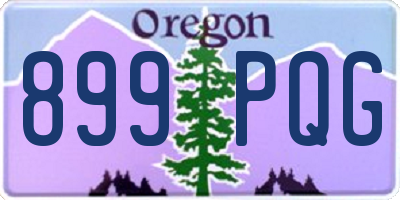 OR license plate 899PQG
