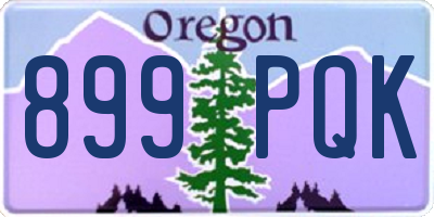 OR license plate 899PQK
