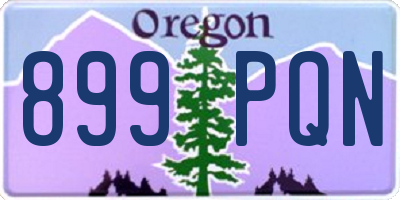 OR license plate 899PQN