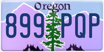 OR license plate 899PQP
