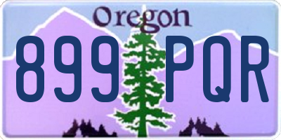 OR license plate 899PQR