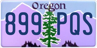 OR license plate 899PQS